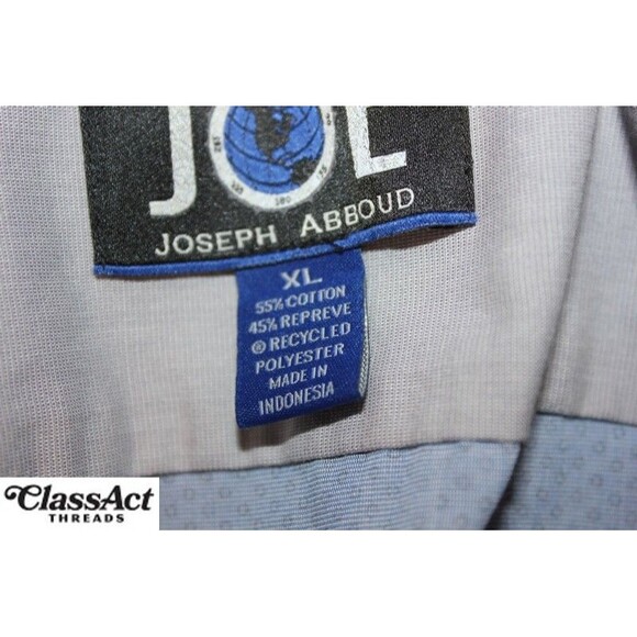 JOE Joseph Abboud Men's Slim Fit Dress Shirt Cotton Blend Blue Geometric Sz XL - Picture 6 of 6